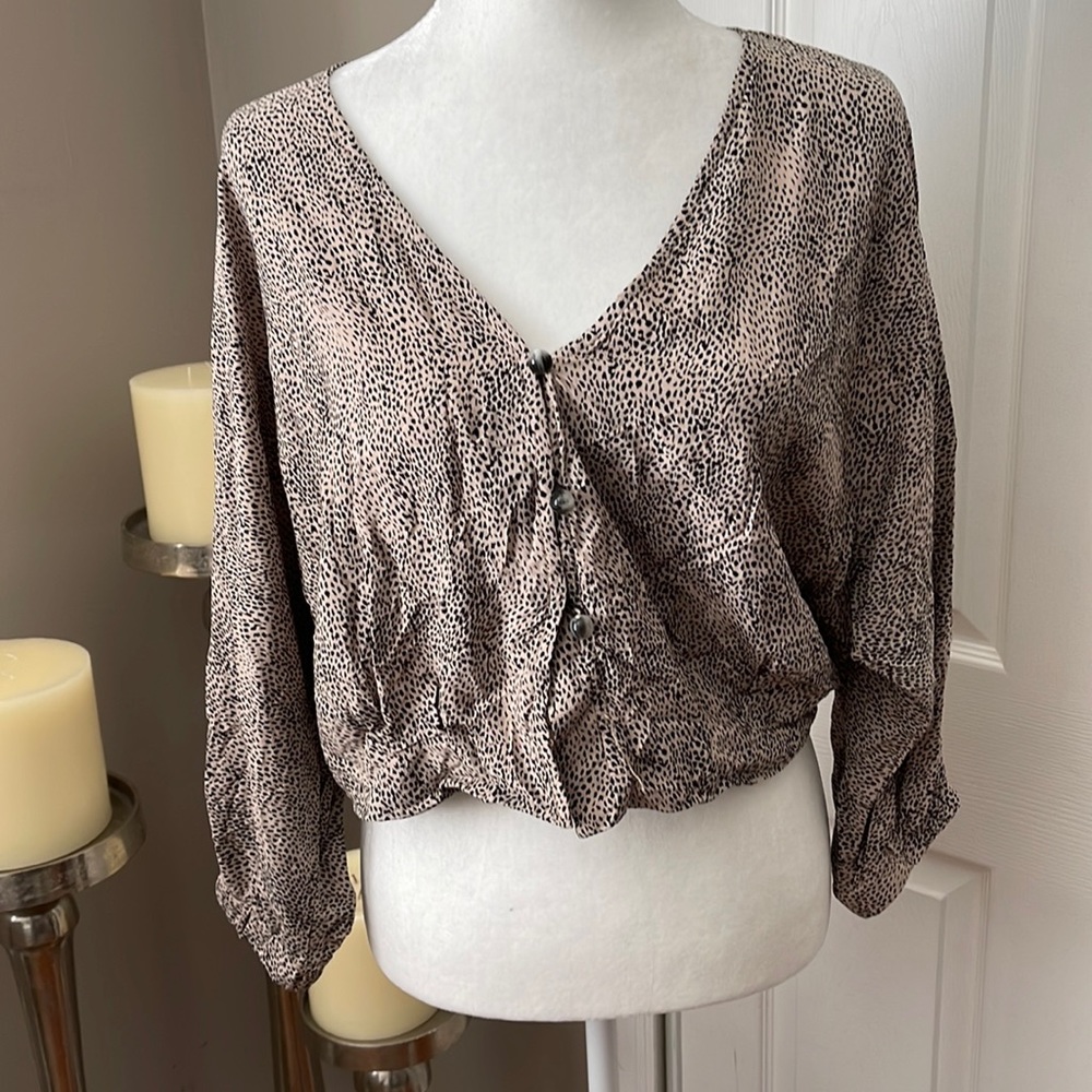 animal print Zara shirt